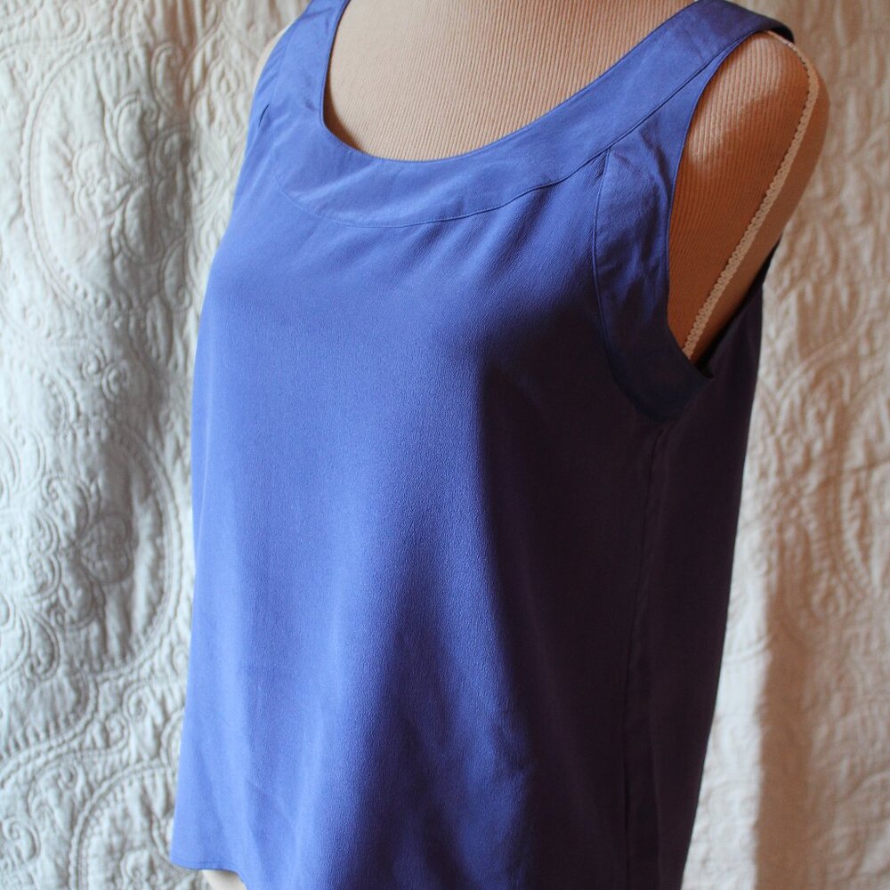 Vintage Purple Paul Harris Tank Top 100% Silk
